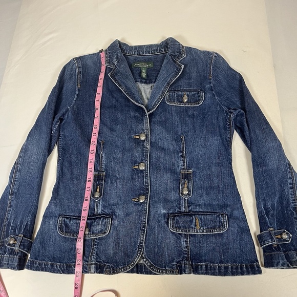 Vintage 90s Ralph Lauren Country Denim Chore Jean Jacket Large Womens - Picture 6 of 11